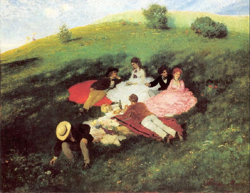 Merse, Pal Szinyei Picnic in May china oil painting image